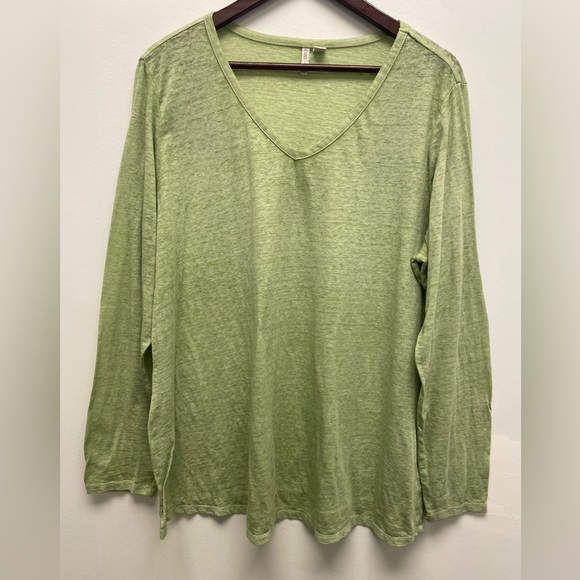 4 for $25 💛 Cato Light Green Long Sleeve V-Neck Top Size 18/20 - Picture 1 of 6